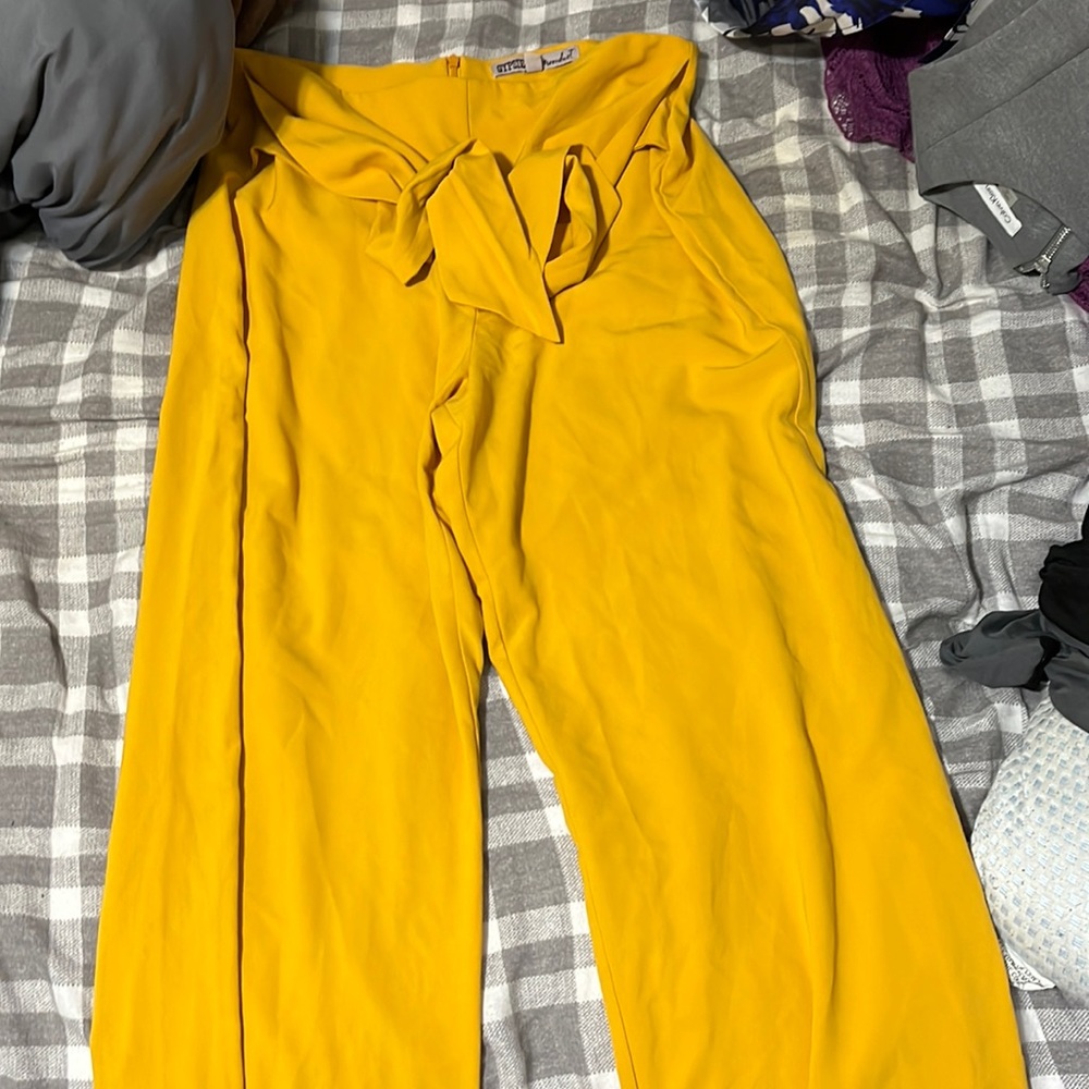 Gypsies and Moondust yellow pants with tie